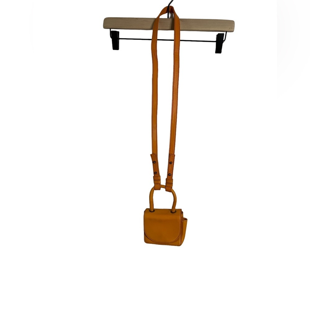 FREE PEOPLE Orange Leather Close to You Mini Bag - Picture 4 of 10